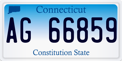 CT license plate AG66859