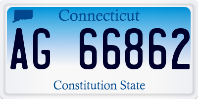 CT license plate AG66862