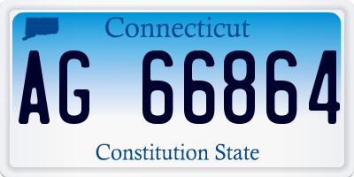 CT license plate AG66864