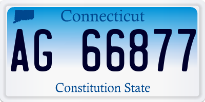 CT license plate AG66877