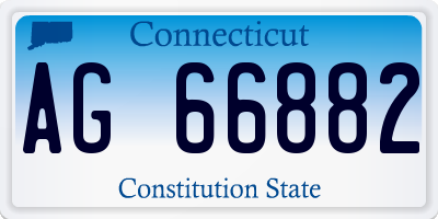 CT license plate AG66882