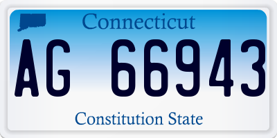 CT license plate AG66943
