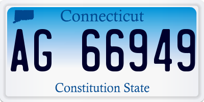 CT license plate AG66949