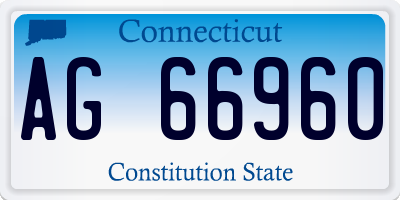 CT license plate AG66960