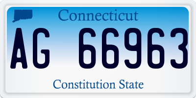 CT license plate AG66963