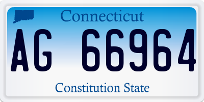 CT license plate AG66964