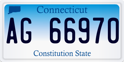 CT license plate AG66970