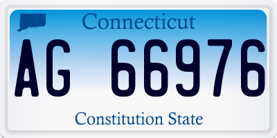 CT license plate AG66976