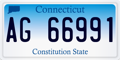 CT license plate AG66991