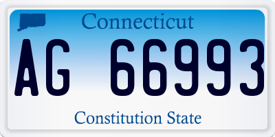 CT license plate AG66993