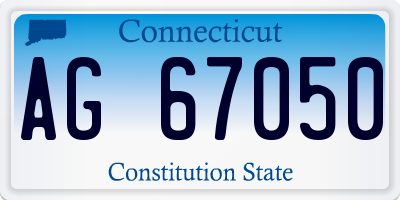 CT license plate AG67050