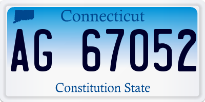 CT license plate AG67052