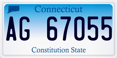 CT license plate AG67055