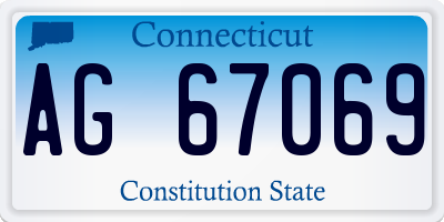 CT license plate AG67069