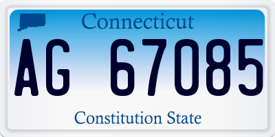 CT license plate AG67085