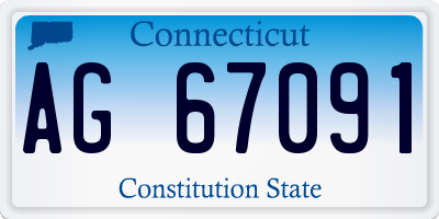 CT license plate AG67091