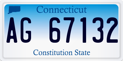 CT license plate AG67132