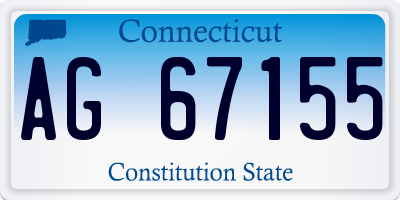 CT license plate AG67155