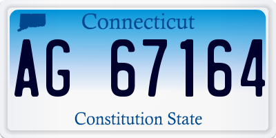 CT license plate AG67164