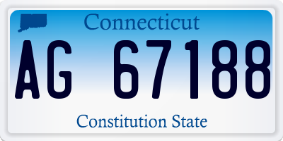 CT license plate AG67188
