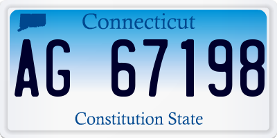 CT license plate AG67198