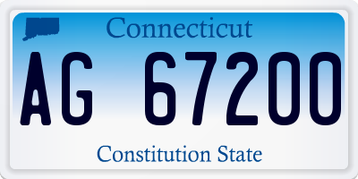 CT license plate AG67200