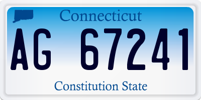 CT license plate AG67241
