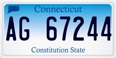CT license plate AG67244