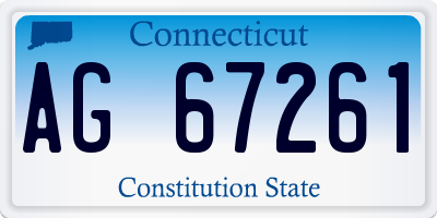 CT license plate AG67261