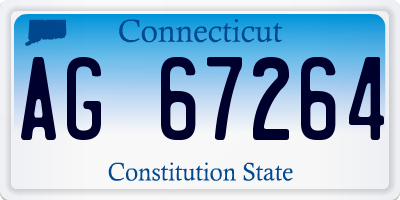 CT license plate AG67264