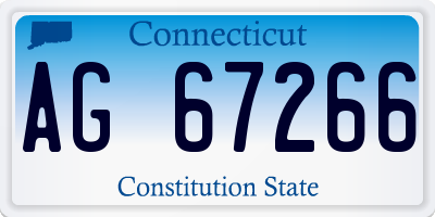 CT license plate AG67266