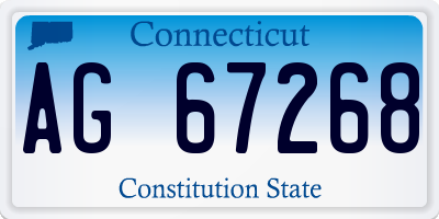 CT license plate AG67268