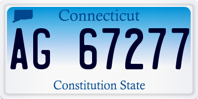CT license plate AG67277