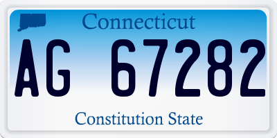 CT license plate AG67282