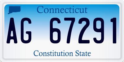 CT license plate AG67291