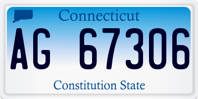 CT license plate AG67306
