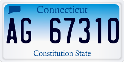 CT license plate AG67310