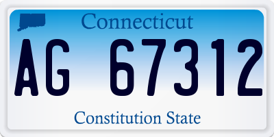 CT license plate AG67312