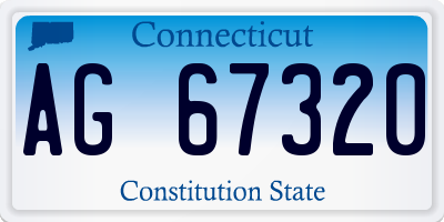 CT license plate AG67320