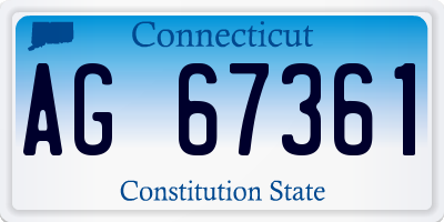 CT license plate AG67361