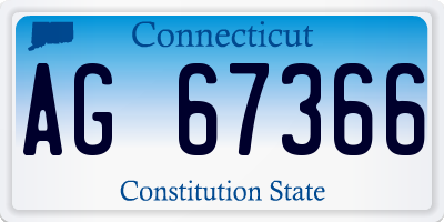 CT license plate AG67366
