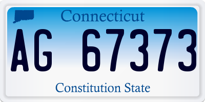 CT license plate AG67373