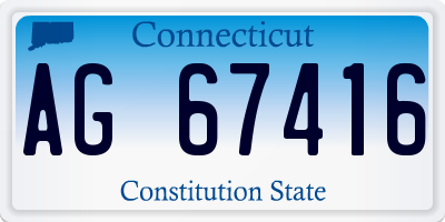 CT license plate AG67416