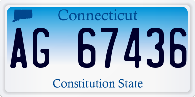 CT license plate AG67436