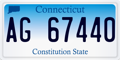 CT license plate AG67440