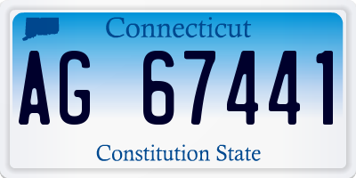 CT license plate AG67441