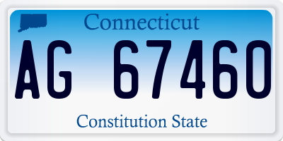 CT license plate AG67460
