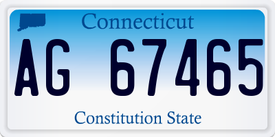 CT license plate AG67465