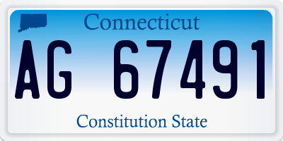CT license plate AG67491
