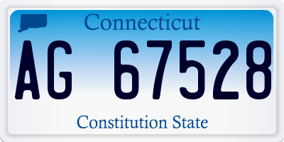 CT license plate AG67528